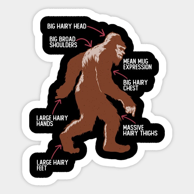 Bigfoot Sasquatch Believer Bigfoot Believer Bigfoot Hunter Sticker by Anassein.os